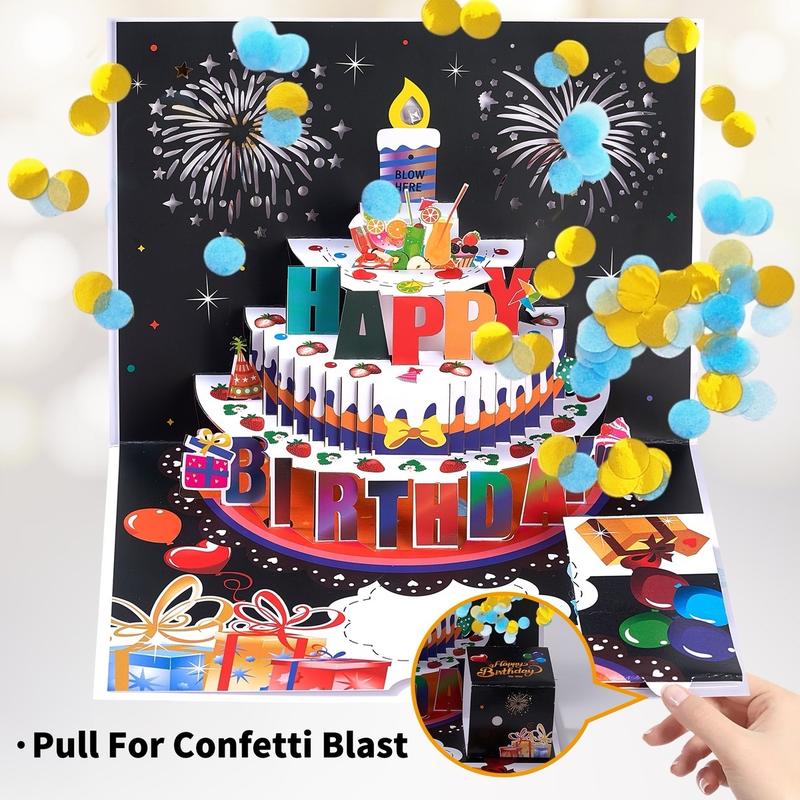Birthday Popup Greeting Card with Lights, Music, and Candle Gift Bracelet 9
