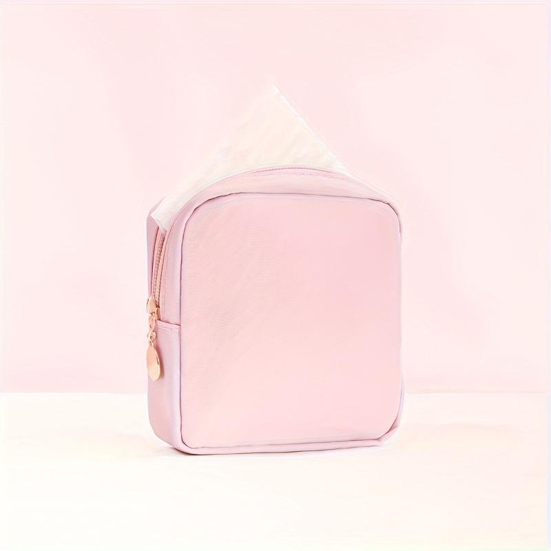Solid Color Sanitary Storage Bag, Mini Makeup Bag Purse, Small Cute Makeup Bag Cosmetic Zipper Pouch, Portable Travel Storage Bag, Sanitary Napkin Storage Bag, Versatile Storage Clutch Bag For Women 6