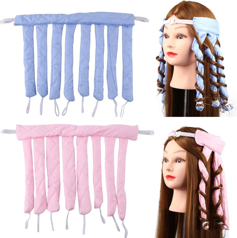 Heatless Curling Rod - Soft No Heat Hair Curlers for Overnight - Hair rollers with satin bag(pink) Haircare 3