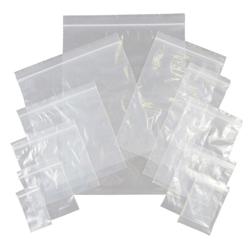 Selection Of Clear Polythene Sealable Plastic Zip Lock Grip Seal Bags 0