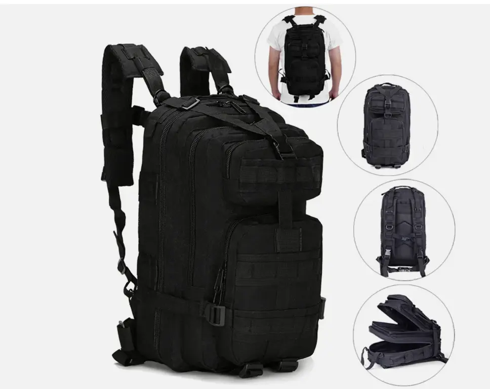 Military Tactical Army Backpack Rucksack Camping Hiking Trekking Outdoor Bag 30L