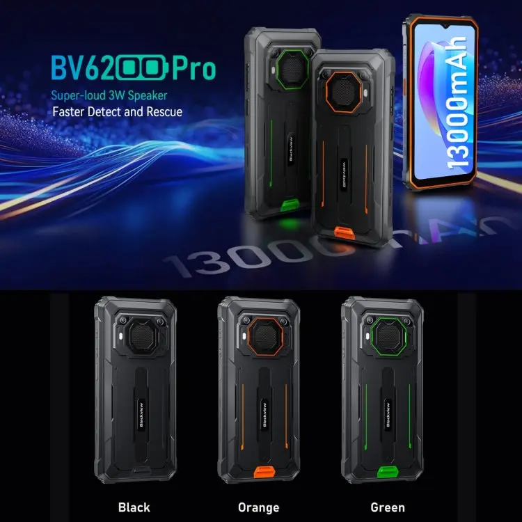 Blackview BV6200 Pro, IP68/IP69K/MIL-STD-810H, 6.56 inch Android 13 MediaTek Helio P35 Octa Core, Network: 4G, OTG, NFC 1