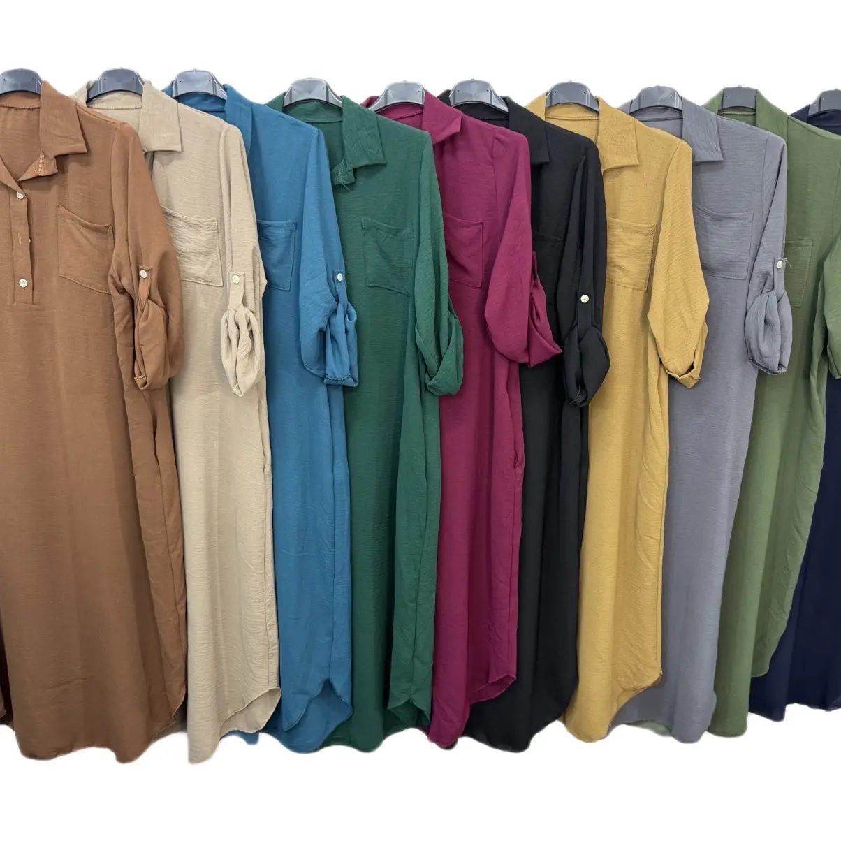 Women's  Round Neck Front Buttons  Pockets Top Uk Size 8-18 Comfort Shirt Womenswear Elegant Style Sleeves Casual Day Comfortable