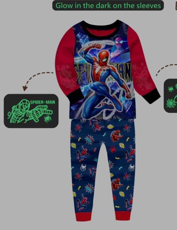 Spiderman official boys glow in the dark pyjamas 2