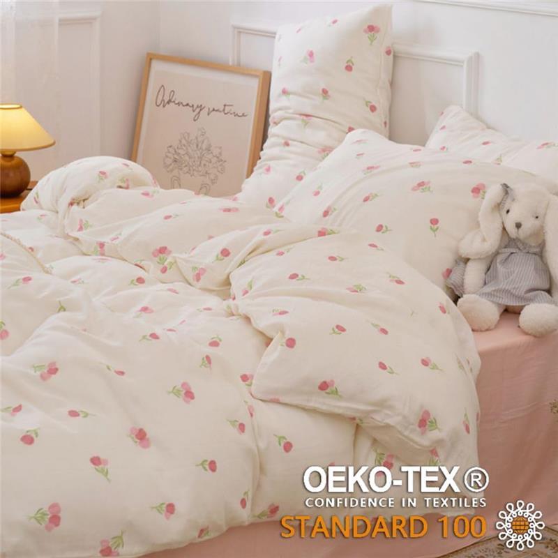 Double Duvet Cover Set Floral Bedding Modern Comforter Cover with Zipper Closure and 2 Pillowcases 5