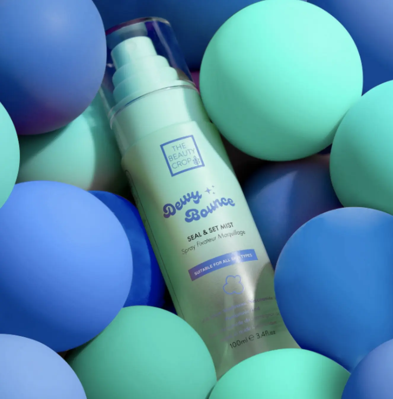 Dewy Bounce Seal & Set Mist - 16h Hold - Hyaluronic Acid, Snow Mushroom Extract & Niacinamide - The Beauty Crop