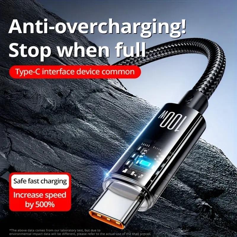 Intelligent Auto Power-Off USB Type-C Charger – Fast Charging & High-Speed Data Smartphone Electronic Cellphone 1