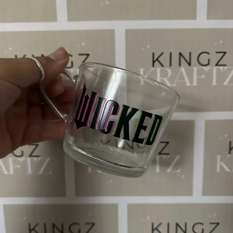 Wicked Inspired Glass Mug | Personalised Mug | Gift For Her | Team Elphaba Mug | Team Glinda Mug | Birthday Gift | Stocking Filler