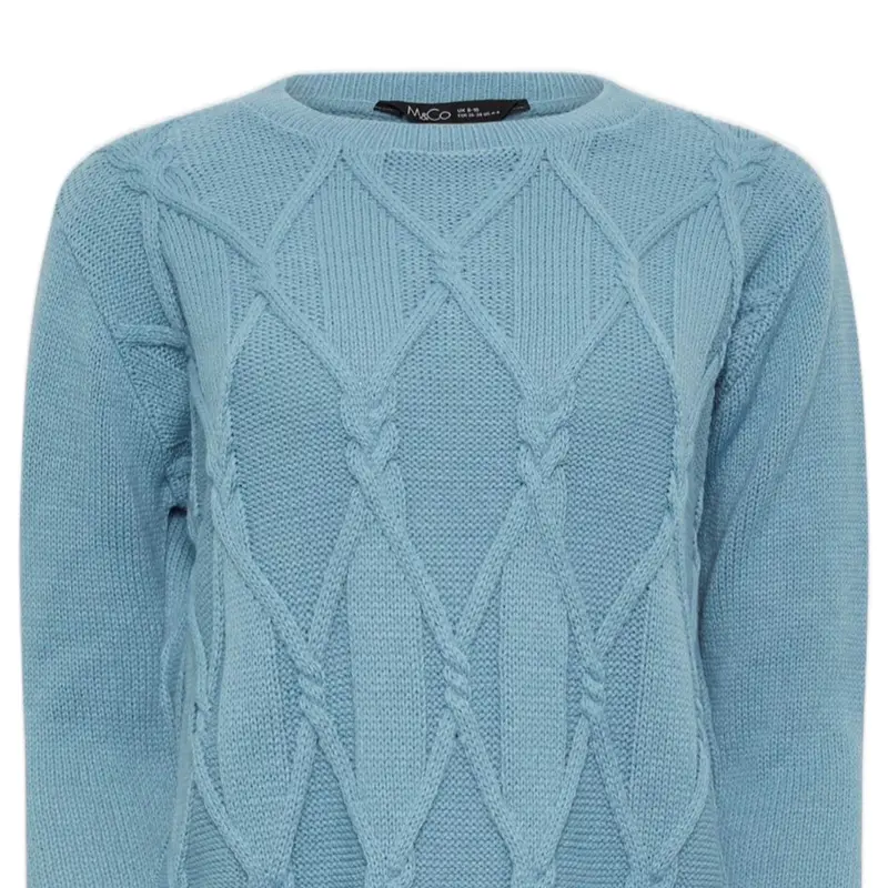 Ladies Cable Knit Jumper - Soft and Cozy for Autumn and Winter - Knitwear, Womenswear sweater season 3