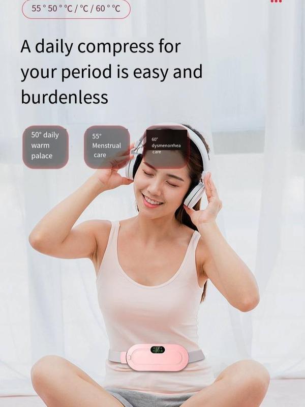 Portable Heating Pad for Period Cramps. Cordless Heating Pad Fast Heating warming Beit. Muiti-purpose Belly & Back Heating Belt for Women 4-modes Heat Compress Patch heating pad Comfort menstrual heater menstrual heater 4
