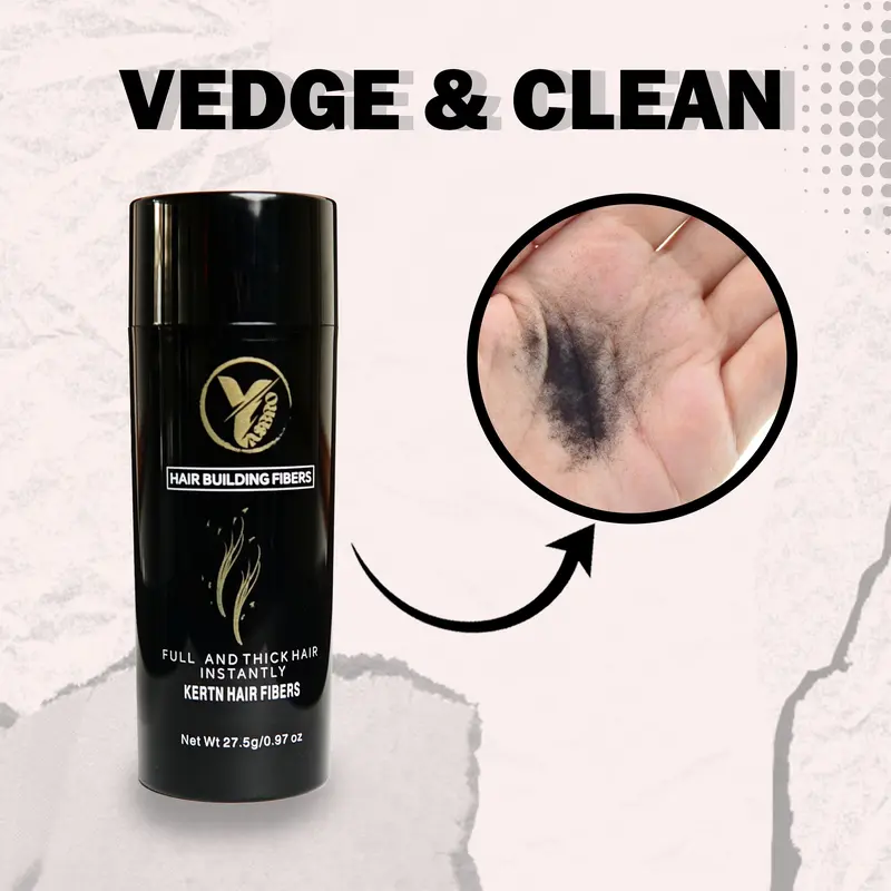 Yasbro Hair Fibres and Spray Applicator Set for Men and Women - Natural Looking Hair Fibres Powder and Spray - 2 Counts - Haircare 4