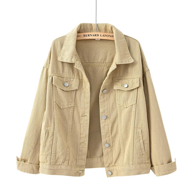 Product Introduction of 2024Spring autumn New Denim Jacket Women Casual Tops Short Coat Female color Jean Jackets Cotton Loose Outerwear Woman Tops 17