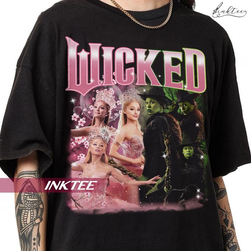 Wicked The Musical Shirt, Wicked, Changed For Good, Wicked The Musical Cotton Menswear Top Polyester Casual Soft 0