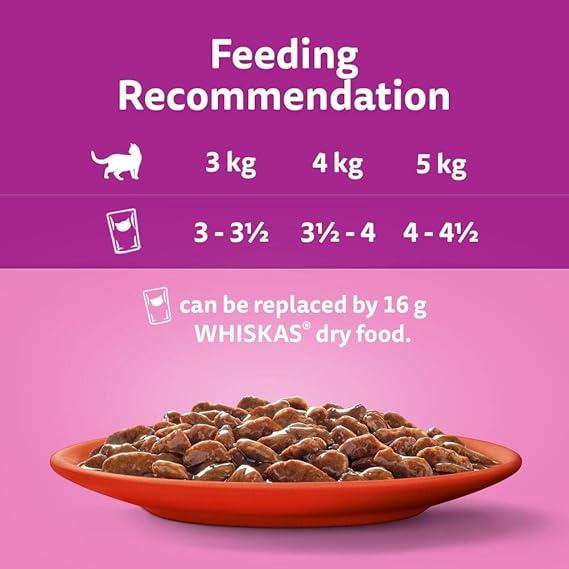 Whiskas 1+ Adult Classic Selection in Gravy 84 Pouches, Adult Wet Cat Food, Megapack (84 x 85 g) 4