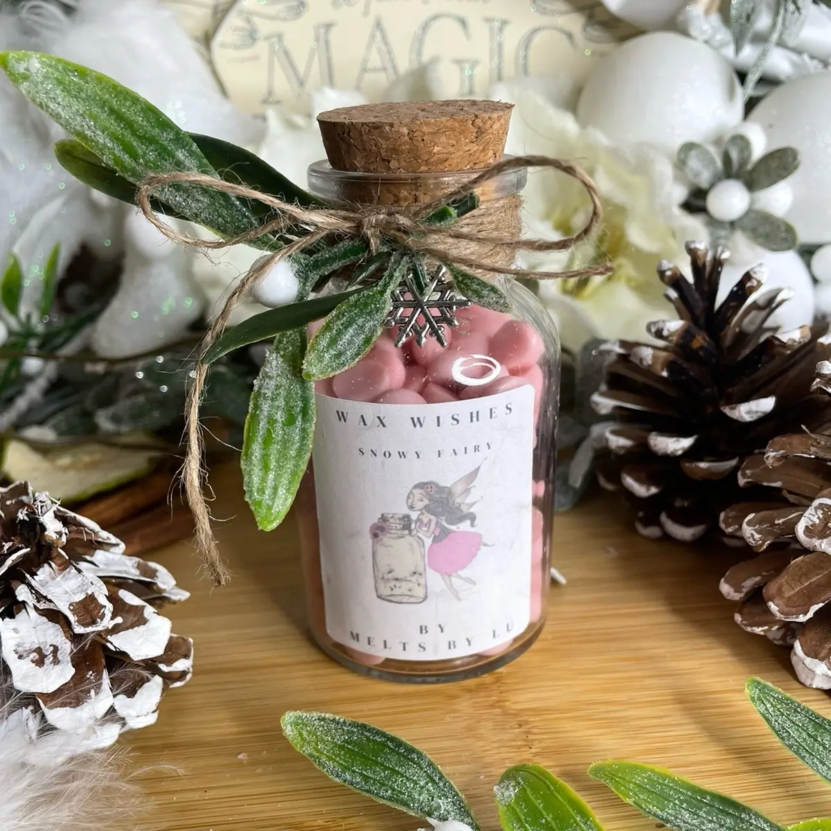 Snowy Fairy Wax Wishes Candle - Perfect for Home Decor
