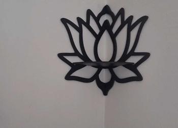 Product Review of Room Decor Lotus Shaped Wall Mounted Shelf, Creative Hollow Out Design Wall Decor Rack, Storage for Bedroom, Multifunctional Wall Decor for Home Living Room Bedroom, Gift for Girlfriend, Autumn Home Decor from A**x 2