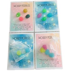 Worry Pebbles Glow in the Dark Mental Health Aid Fidget - Perfect for Stress Relief - Ornaments, Decor