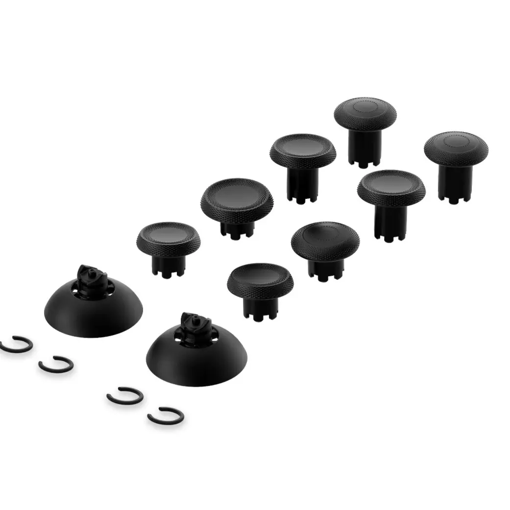 Black Interchangeable Ergonomic Thumbsticks for PS5 & PS4 Controller