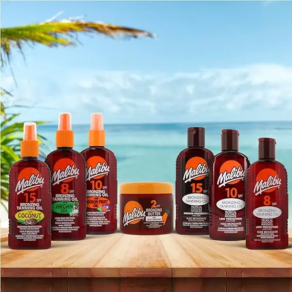 New Malibu Sun Bronzing Fast Tanning Body Butter with Beta Carotene ,Free gifts, Tropical Coconut Fragrance, 300ml Body Care Cream Lotions Moisturizing Pack Comfort Free gifts Moisturizer Cosmetic Skin Care Skin Repair  Moisture Hydrating Scented 3