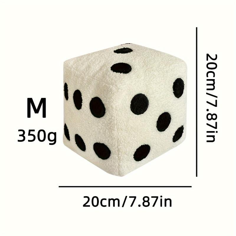 Product Introduction of 1pc Fun Dice-Shaped Throw Pillow - Soft, Washable Polyester Cushion for Sofa & Home Decor 3