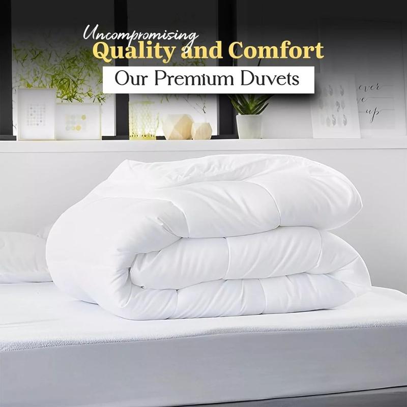 MicroFiber Duvet Quilt 16.5 Tog Extra Deep Hotel Quality - All Sizes, White 2