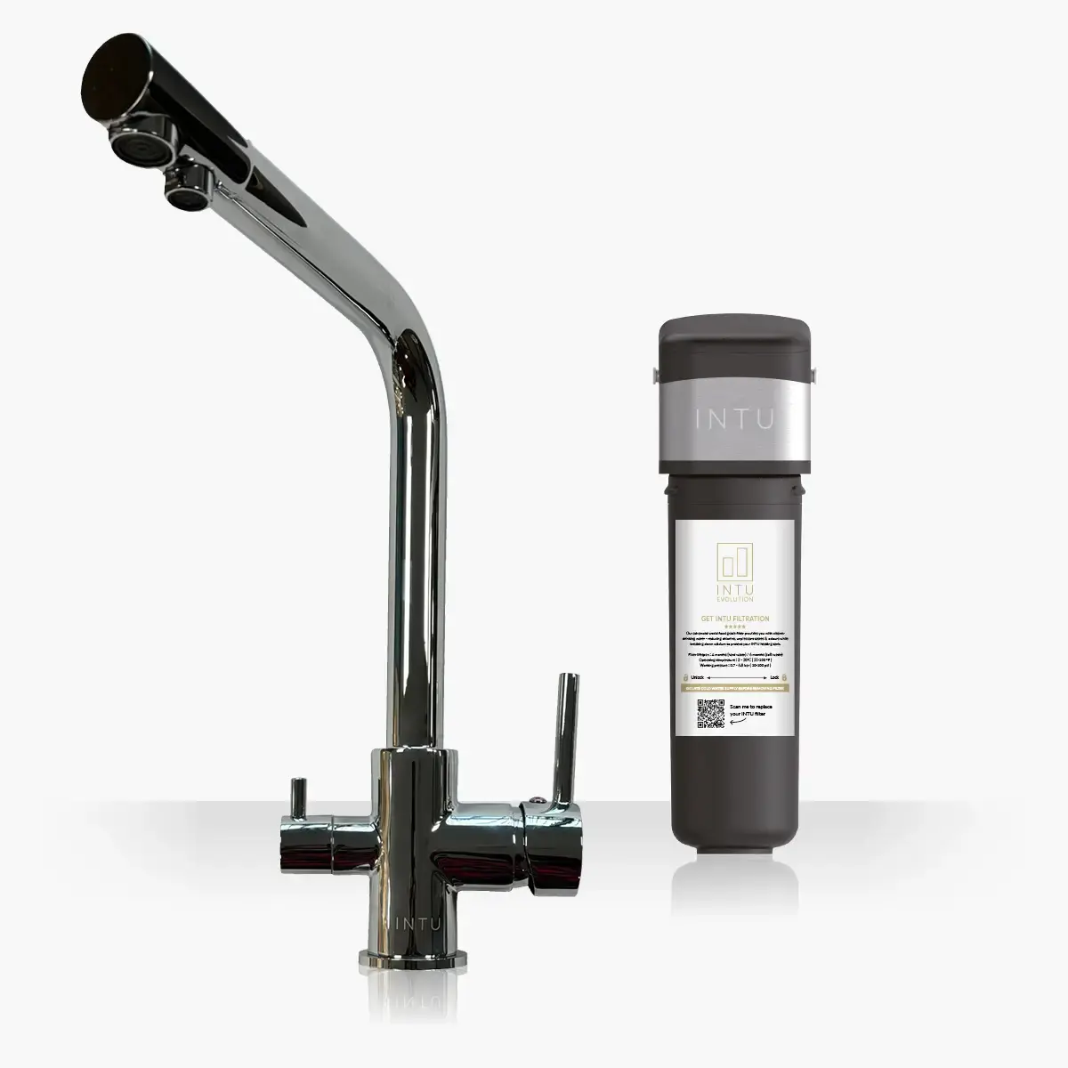 Fusion Chrome 3-1 Square Cold Filtered Water Tap