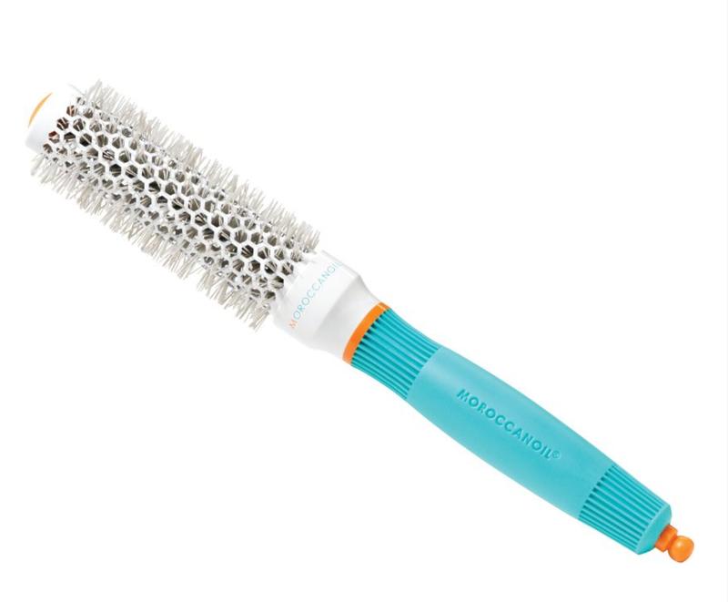 Moroccanoil Ceramic 25mm Round Brush with Sectioning Tip and Rubber Handle for Easy Grip 0