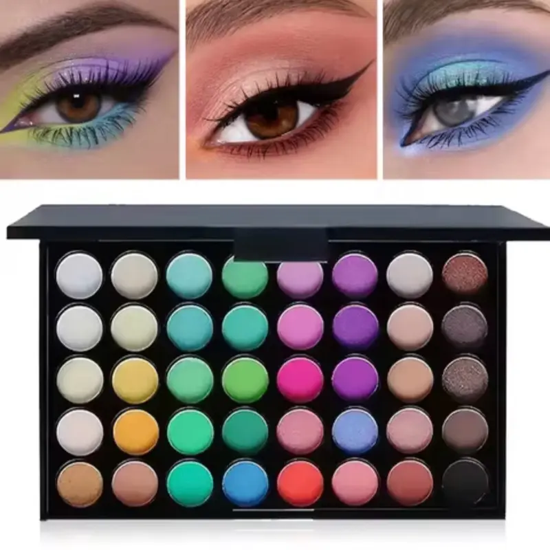 40 Colors Glitter Eyeshadow Palette Matte Waterproof Long Lasting Pressed Powder Cosmetics Kit Fashion Women Eye Makeup palette 8