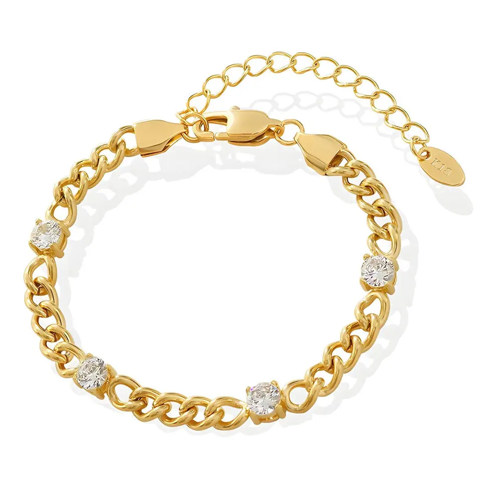 Crystal Link Chain Bracelet