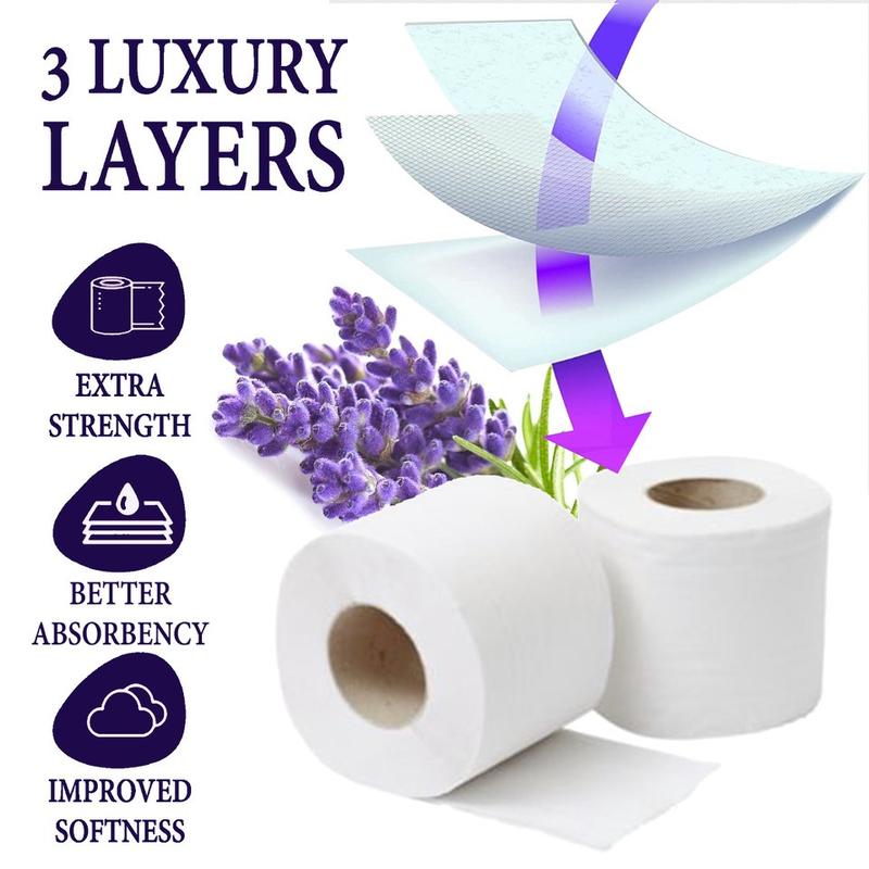 72 Toilet Rolls Lavender Fragranced 3 Ply 2