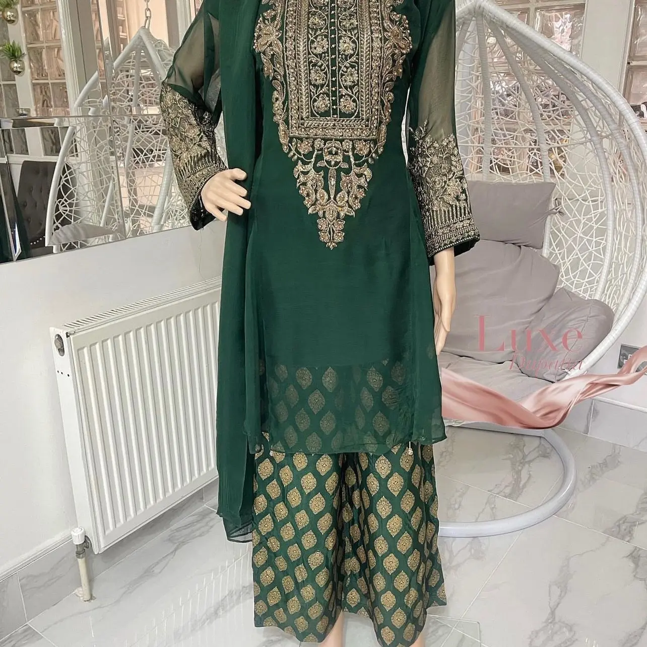 Dress style with palazzo trouser suit