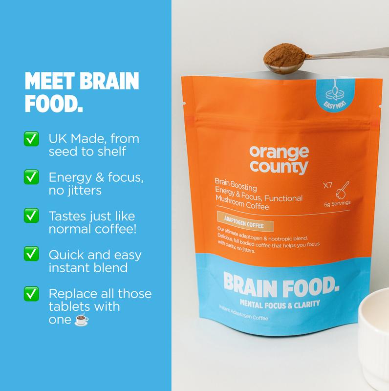 Orange County (Sample Size) Focus & Energy BRAIN FOOD | Mushroom Coffee Supplement brain health sugar free 2
