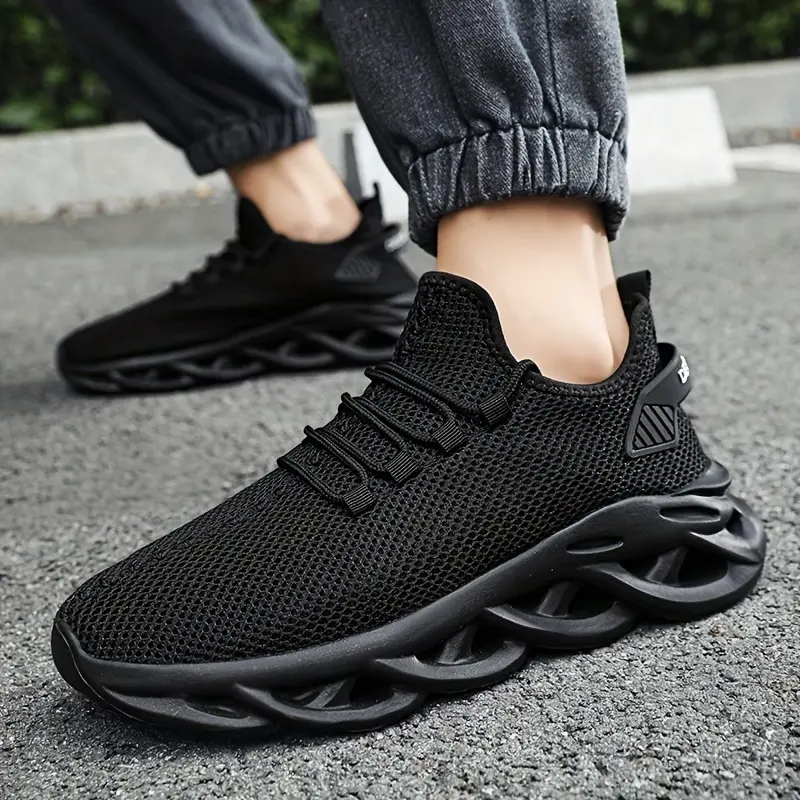 Men's Blade Sneakers Running Shoes Slip-on Sneakers With Shoelaces - Odor-resistant Athletic Shoes - Lightweight And Breathable 2