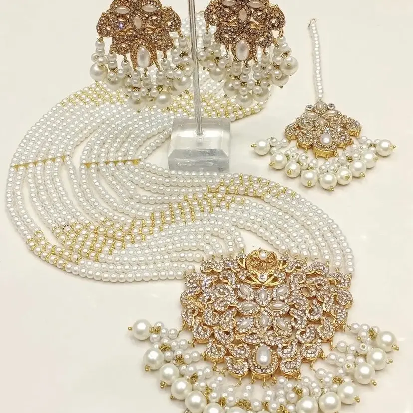 Long mala with earrings