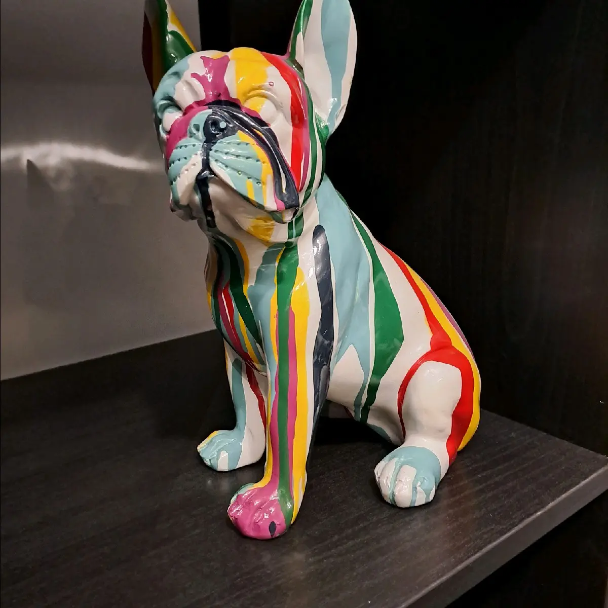 Drip Art French Bulldog Sitting - Brand New With Box