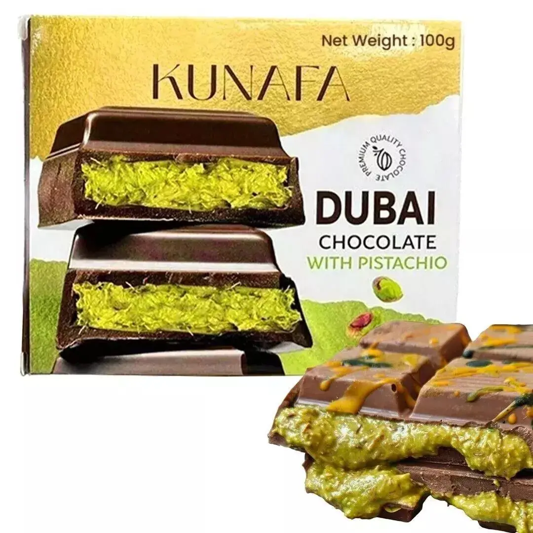 UKC Kunafa Dubai Chocolate with Pistachio 100g- Delicious Snack Dessert