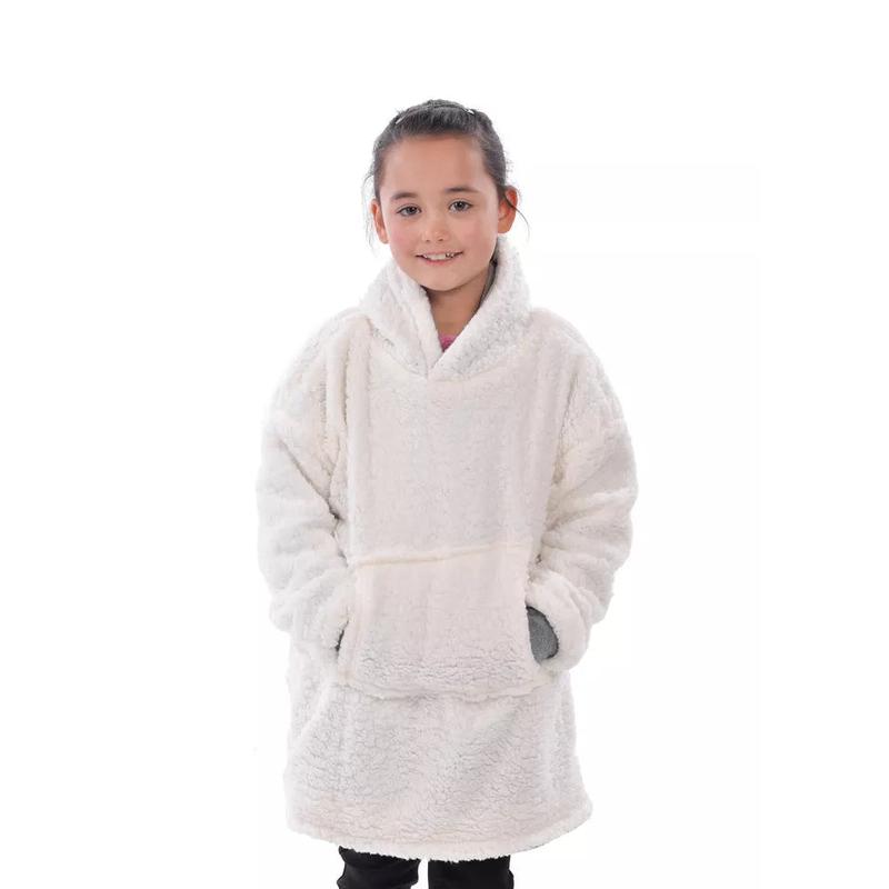 KIDS OVERSIZED FLEECE HOODIE HOODED BLANKET WARM SWEATSHIRT LOUNGEWEAR GIFT 1