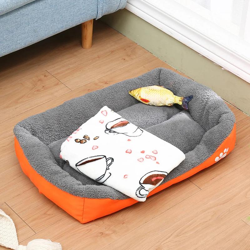 Comfortable Washable Dog Bed – M - XXL Rectangle Design with Soft Fleece and Waterproof Base 3