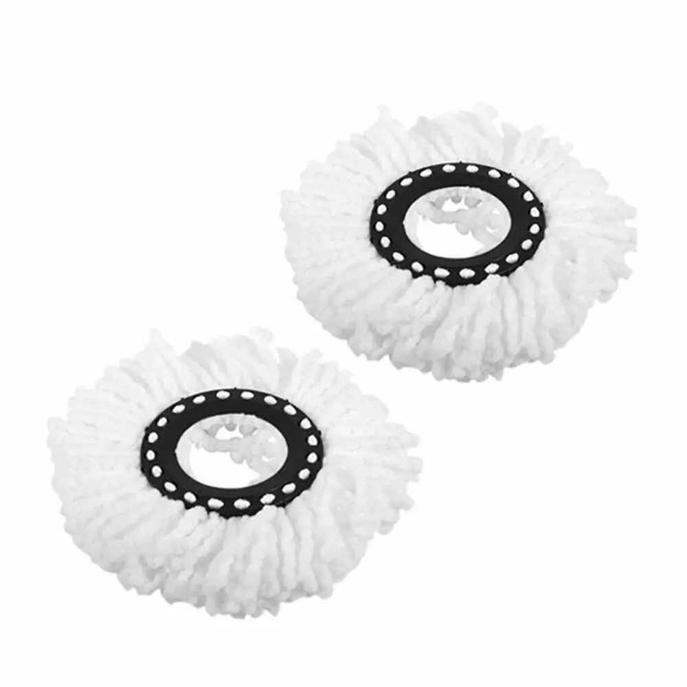 2PCS Spin Mop Replacement Micro Head Refill For 360° Magic Mop Home Cleaning Strong Water Absorption and Decontamination Easy to Clean and Install No hair loss Reusable Durable and Long service life Adjustable Soft Kitchen Microfibre Pack Hand Room