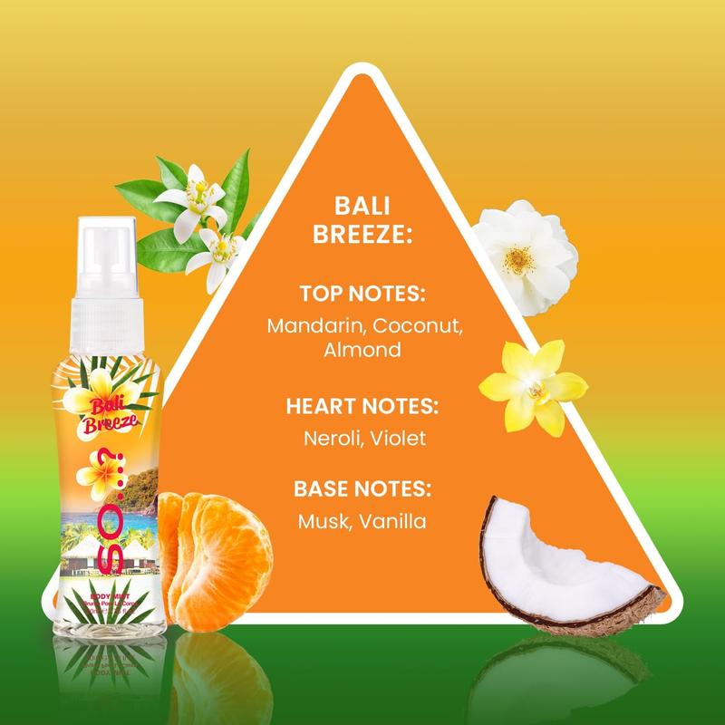 Escapes Womens Gift Set, with Ibiza Dream, Bali Breeze, Mykonos Nights & Hawaiian Honey, Fragrance Spray Set (4 x 50ml) 2