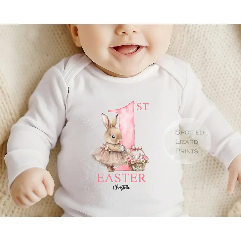 Personalised My First Easter Baby Girl Outfit First Easter 1st Easter - Easter 1