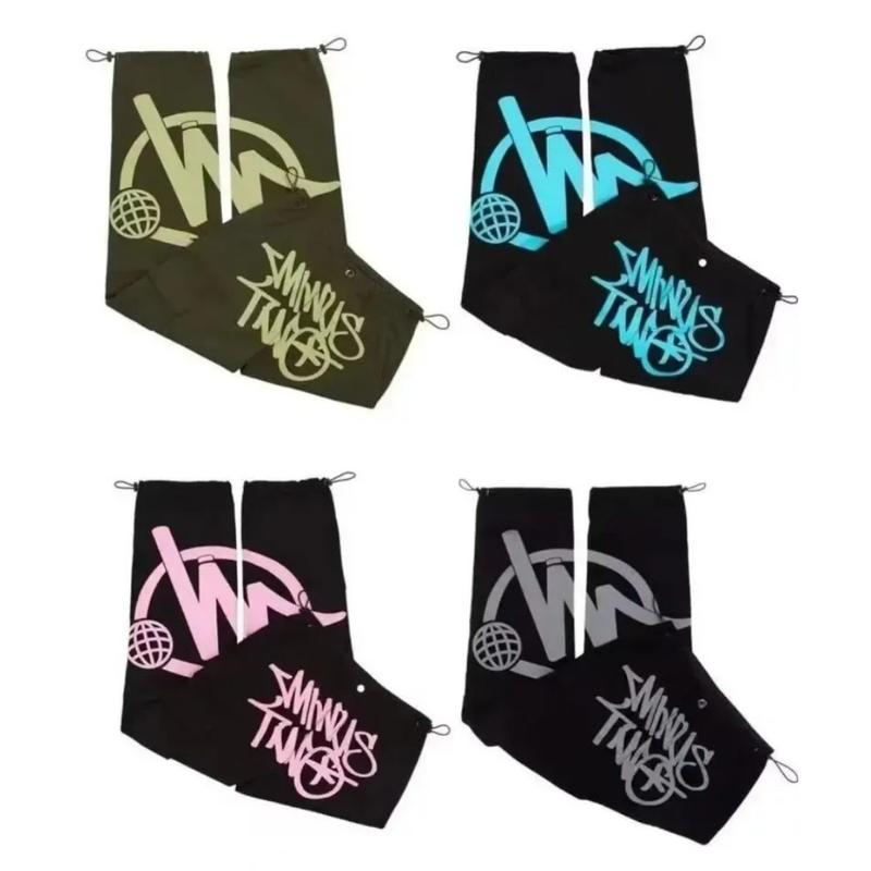 2024 Hip Hop Fashion Brand Multi-Color Letter Printed Cargo Pants for Men - Menswear, Man Trouser Baggy 6