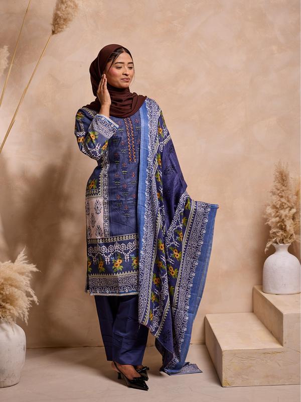 LS-2595 Readymade Pakistani Designer Dhanak Suit 1