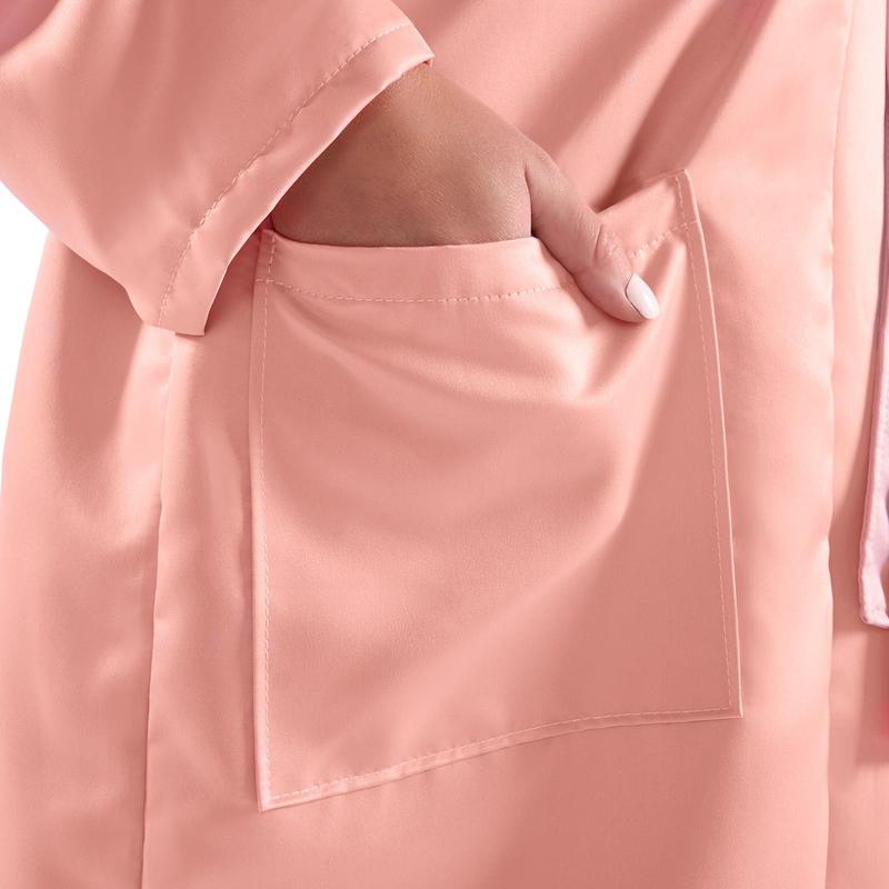 OHS Satin Dressing Gown Womens Soft Luxury Full-Length Robe 7