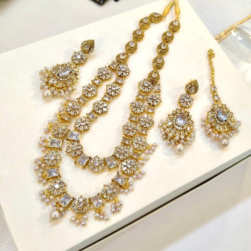 SOHA elegant Two layered mala  set with earring 7
