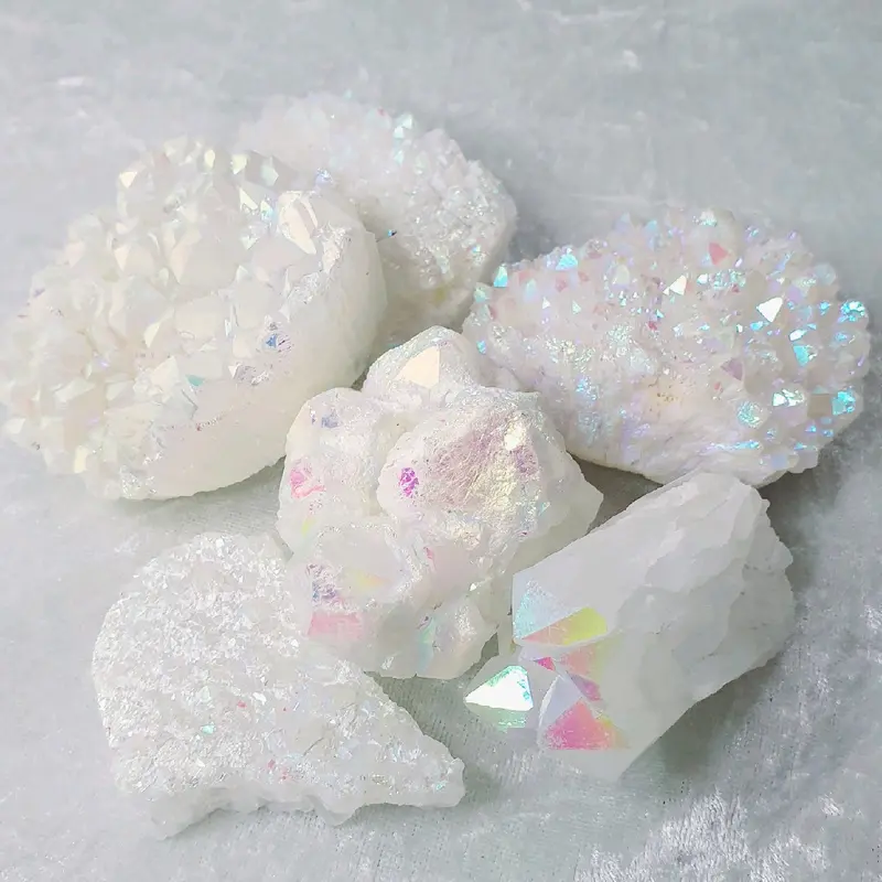 Aura Quartz Clusters, Aura Quartz Piece, one supplied quartzcrystal clear raw crystals 1