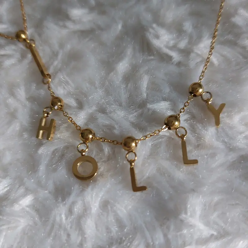 GJ *LETTERS ONLY* Personalised Necklace/Bracelet for Women 4