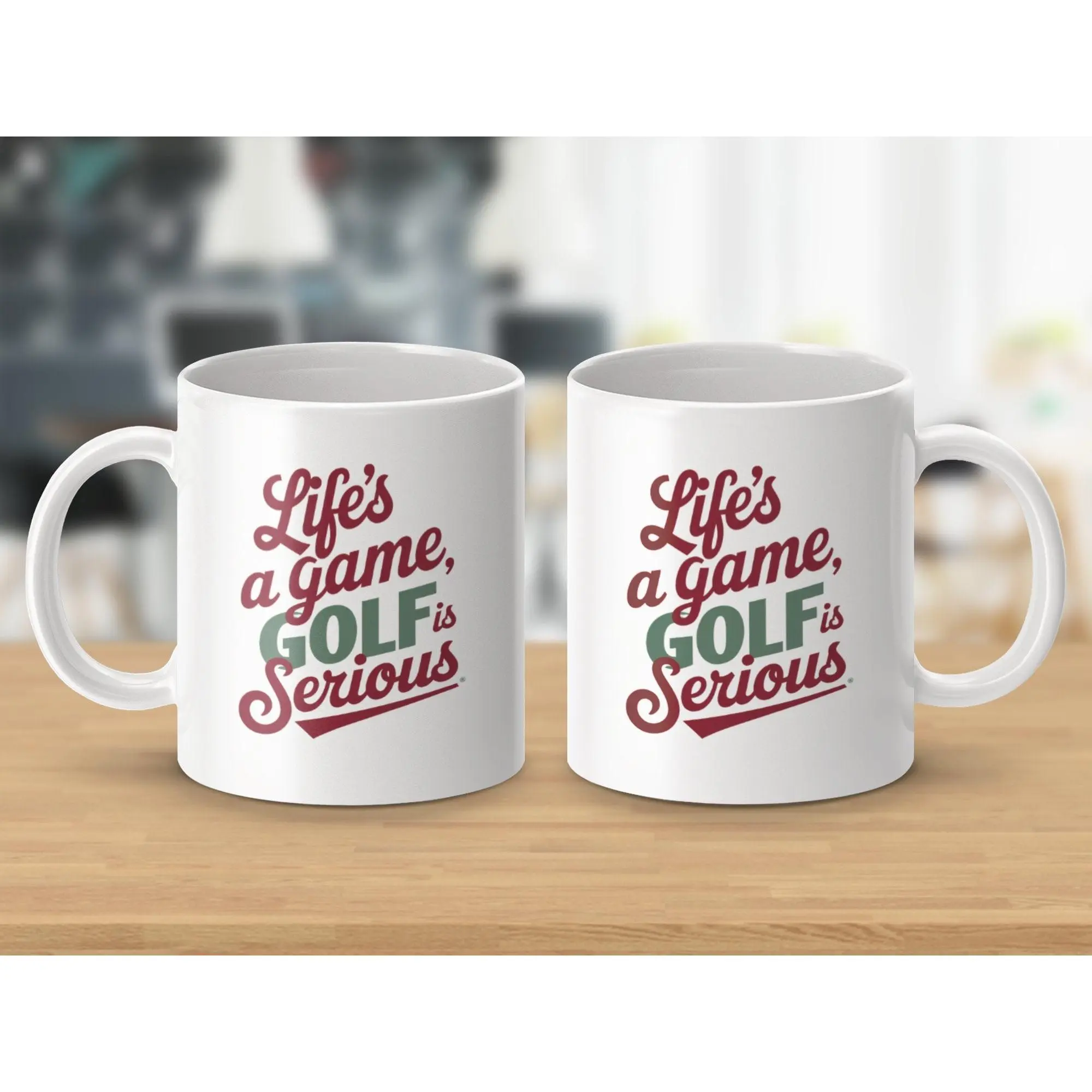 Lifes a Game Golf is Serious Ceramic Mug (11oz, 15oz)