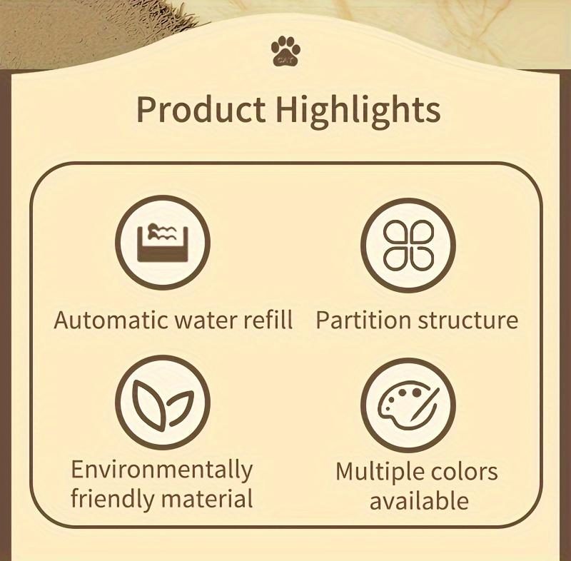 Product Introduction of Elevated Cat Double Bowls With Automatic Water Dispenser, Anti-Overturning, Stainless Steel Cat Inclined Food Bowl Water Bowl For Neck Protection 1