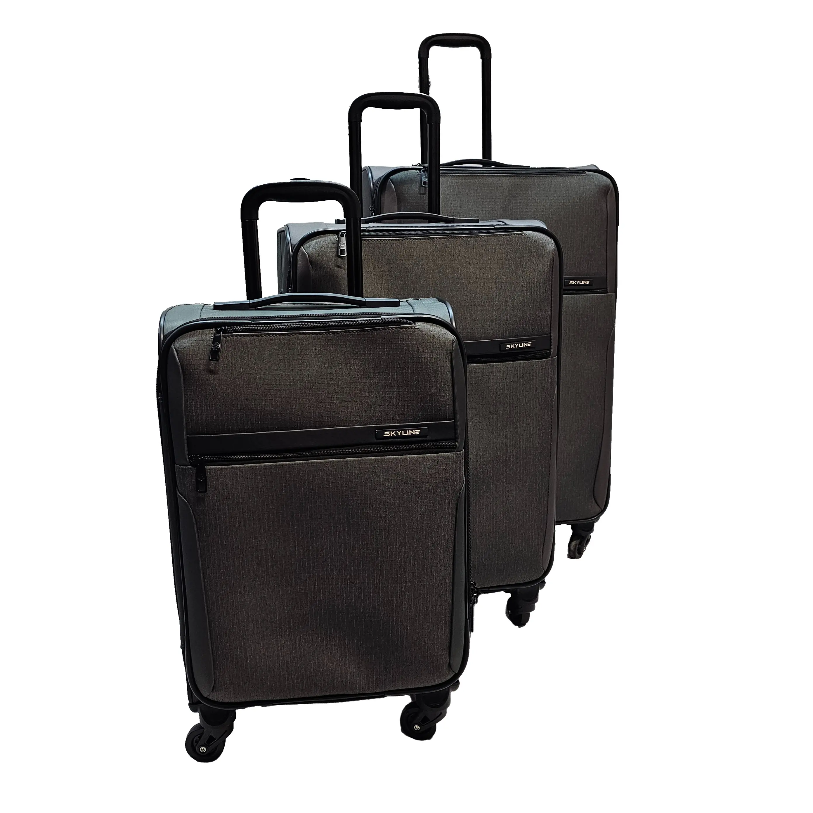 20/24/28 Inch Lightweight Soft Shell Suitcase 4 Wheels Cabin Medium Large Set Of 3 Luggage Expandable Pockets Travel Holiday Clothes Shoes Bus Plane Car British Airways Jet2 Virgin Emirates Atlantic KLM Lufthansa